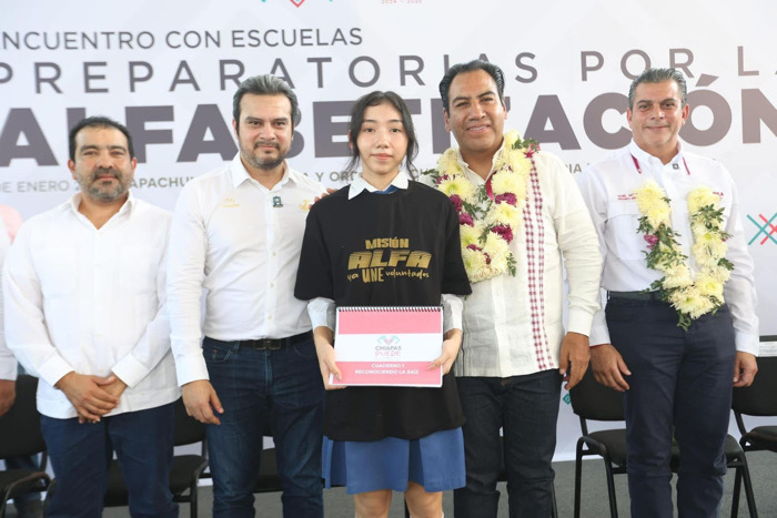 Encabeza Eduardo Ramírez presentación del Programa de Alfabetización “Chiapas Puede”, ante preparatorias del Soconusco