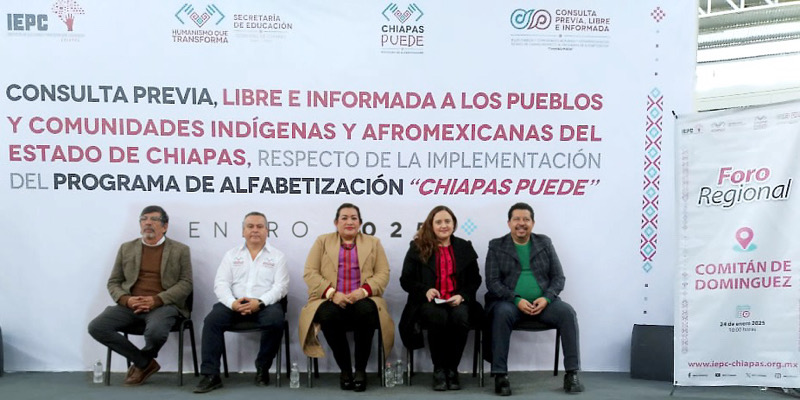 Continúa IEPC con la consulta respecto al Programa de Alfabetización “Chiapas Puede”