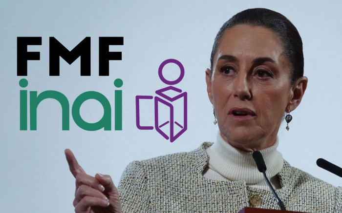Sheinbaum ordena investigar corrupción en el INAI y la FMF