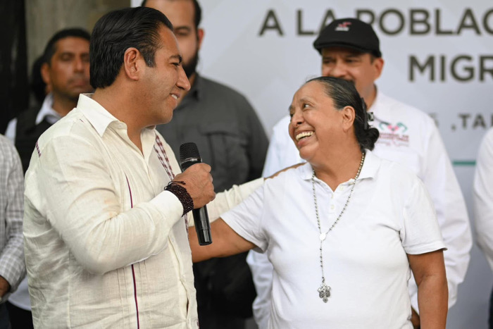 Visita Eduardo Ramírez el Albergue Jesús el Buen Pastor, en Tapachula