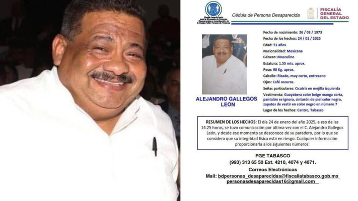 Condenan asesinato del periodista Alejandro Gallegos en Tabasco