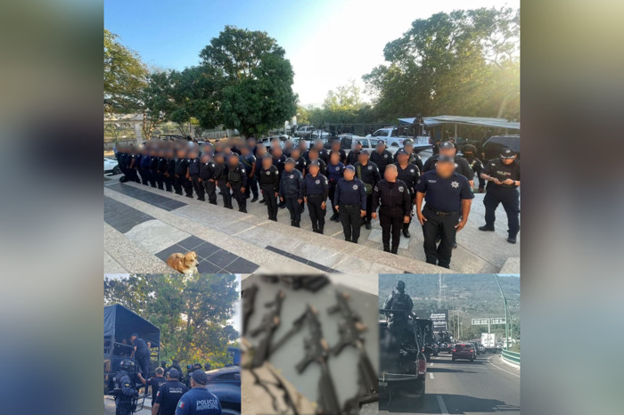 SSP y FGE aseguran a policías en Chiapa de Corzo