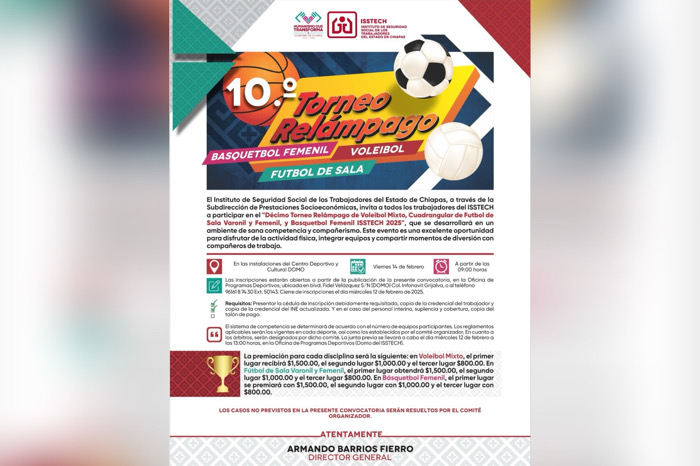 Convoca Isstech a la Décima Edición de los Juegos de la Amistad