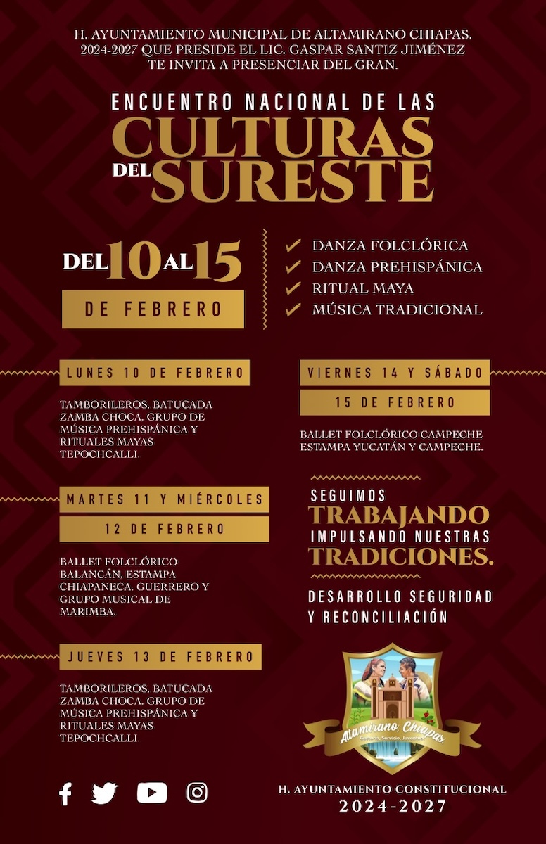 Primer Encuentro de las culturas del Sureste de México en Altamirano