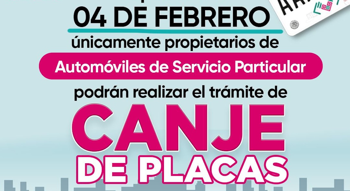 Inicio del Canje de Placas 2025 para vehículos de uso particular en Chiapas