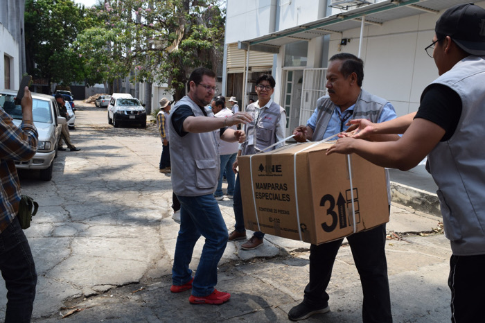 INE Chiapas recibe papelería electoral que se utilizará en las casillas electorales