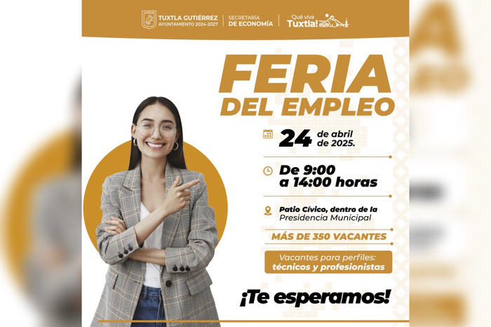 Invita Ayuntamiento a la Feria del Empleo en Tuxtla