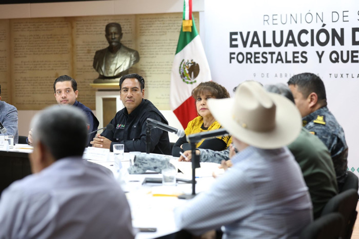 Eduardo Ramírez refuerza estrategia interinstitucional contra incendios forestales en Chiapas
