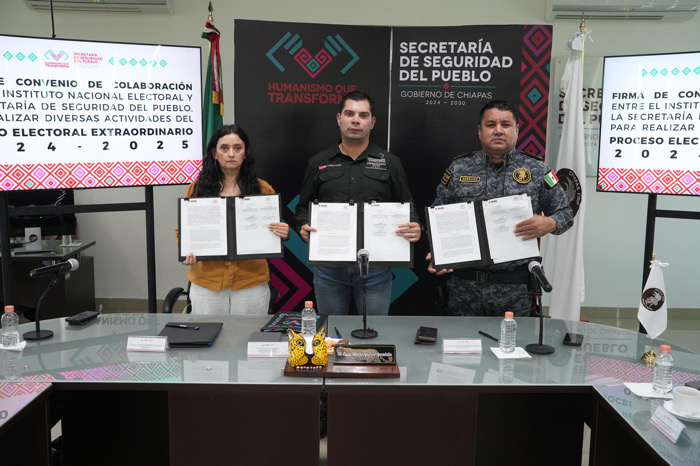 SSP e INE firman convenio de colaboración para proceso electoral extraordinario 2024-2025