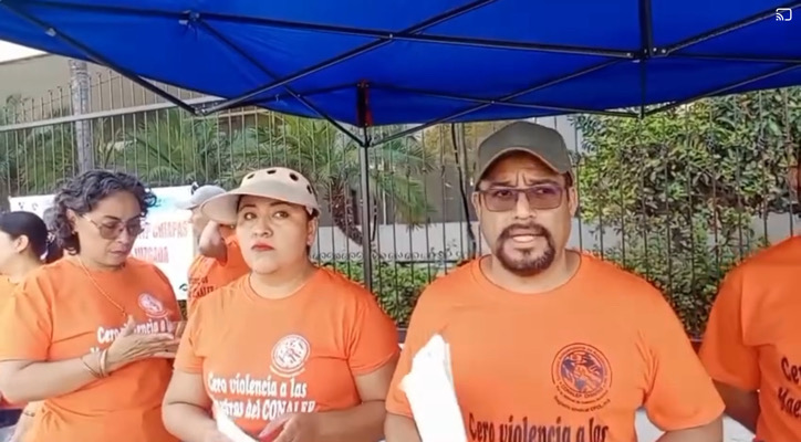 Docentes del Conalep se movilizan por recorte de horas y violaciones laborales