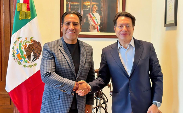 Eduardo Ramírez y titular de la SEP, Mario Delgado, fortalecen coordinación en materia educativa