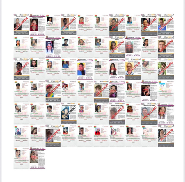 Durante el mes de abril, la FGE localizó a 62 personas en Chiapas