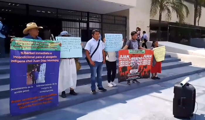 Organizaciones marchan en Tuxtla para exigir liberación de activista indígena