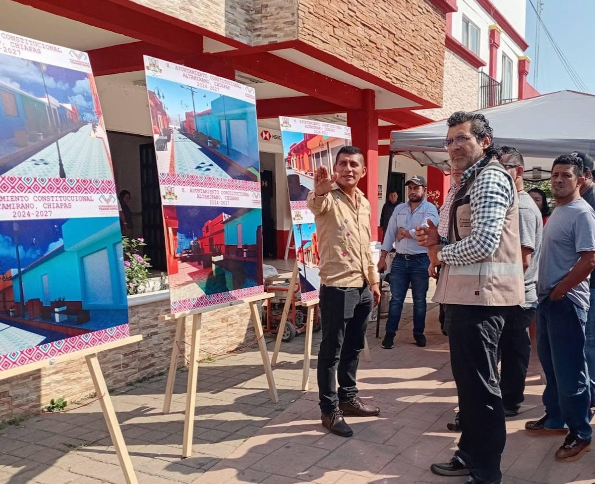 Altamirano se moderniza; alcalde dio el banderazo de inicio a trabajos en el primer cuadro de la ciudad