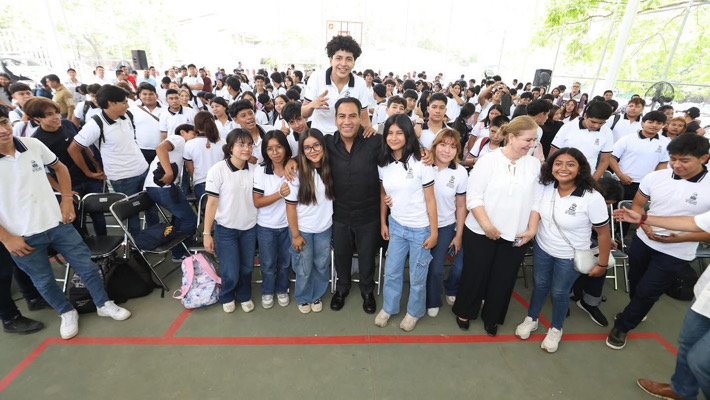 Eduardo Ramírez impulsa educación con nueva infraestructura en el Cobach 234 Plan de Ayala