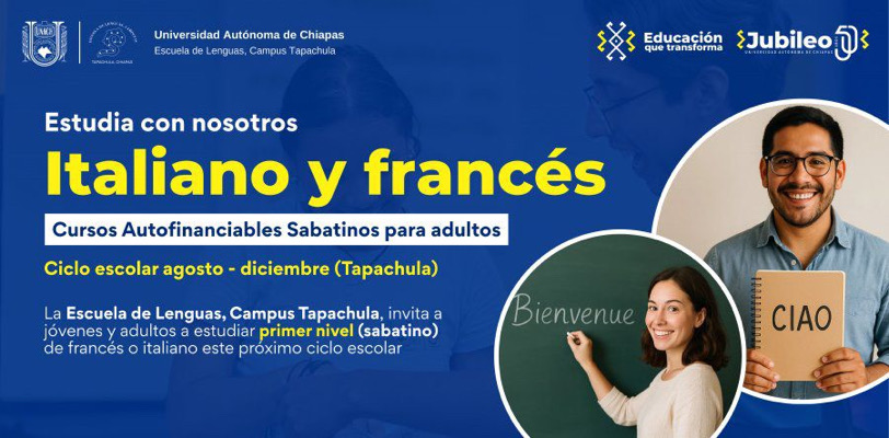 Impartirá UNACH cursos autofinanciables de italiano y francés en Tapachula