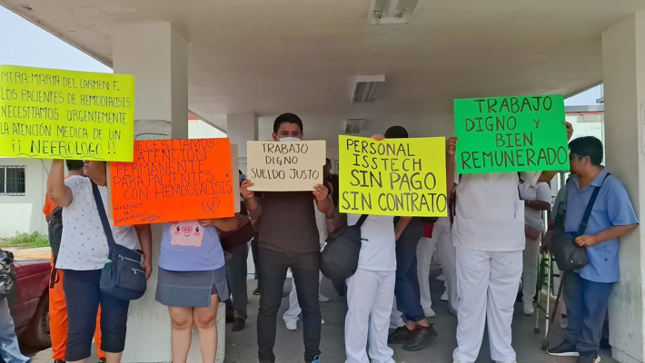 Clínica del ISSTECH en Tapachula entra a paro laboral por adeudos salariales