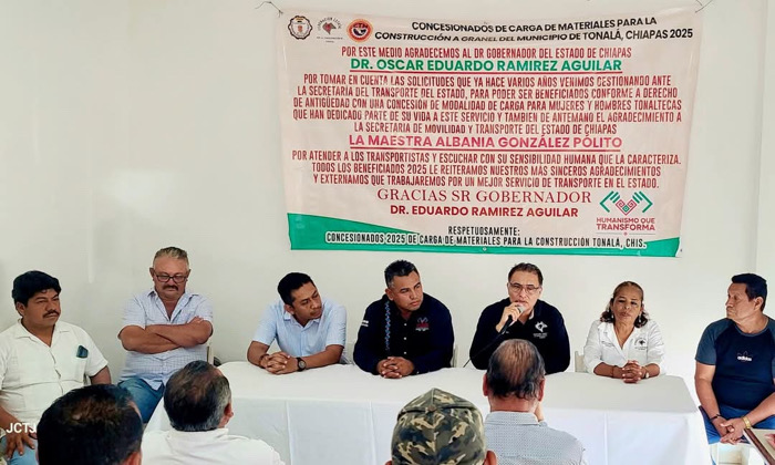 Transportistas del Istmo-Costa y Soconusco reconocen el compromiso del Gobierno de Chiapas
