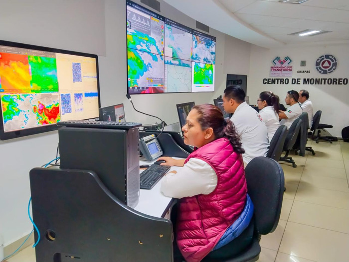 Chiapas mantiene acciones de prevención ante pronóstico de lluvias intensas