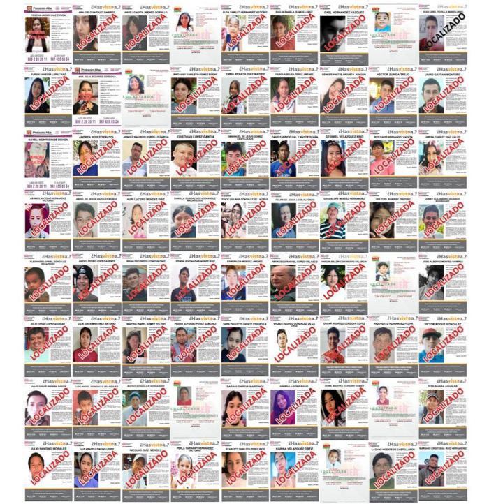 Fiscalía General del Estado de Chiapas localizó a 72 personas en el mes de junio