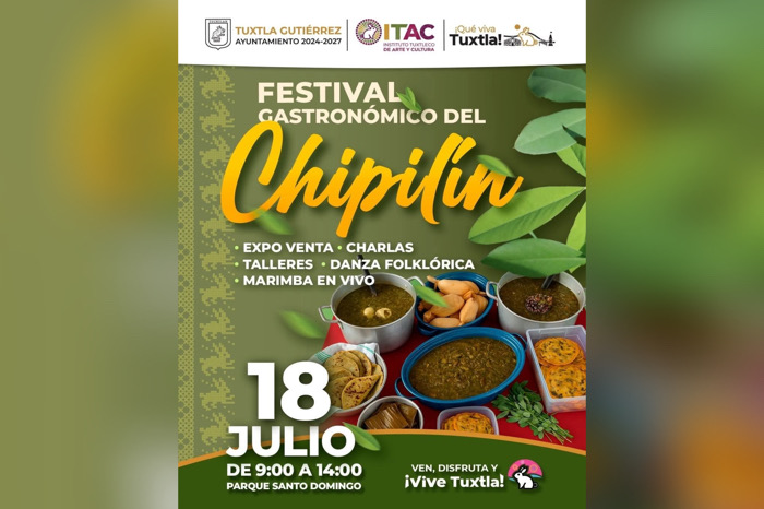 Invitan al Festival Gastronómico del Chipilín, en el Parque Santo Domingo, en Tuxtla