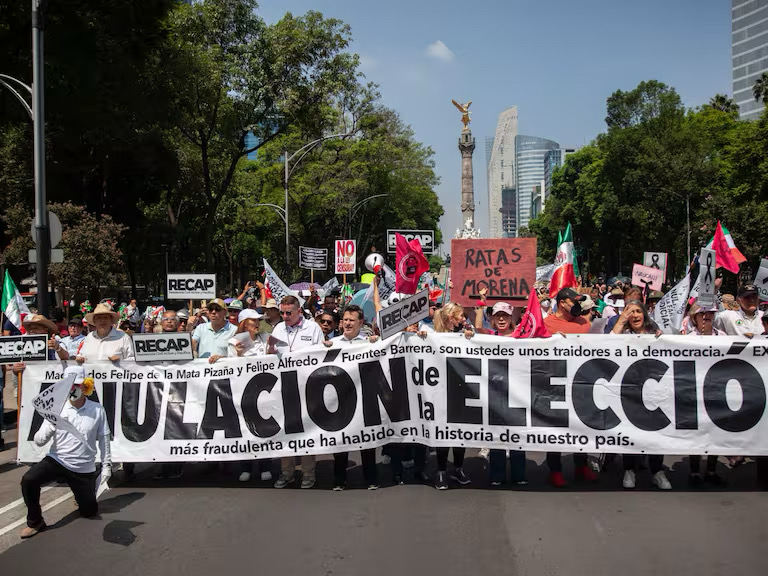 Marchan en CDMX para exigir la nulidad de la elección judicial