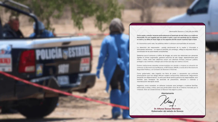 Indigna feminicidio de mujer y sus tres hijas en Sonora; exigen castigo ejemplar