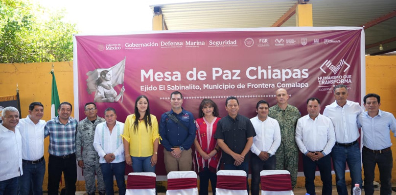Desde El Sabinalito, en Frontera Comalapa, reafirman compromiso con la seguridad y la paz en la Sierra