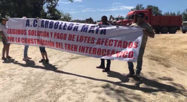 En Palenque denuncian despojo de tierras por proyecto del Tren Transístmico