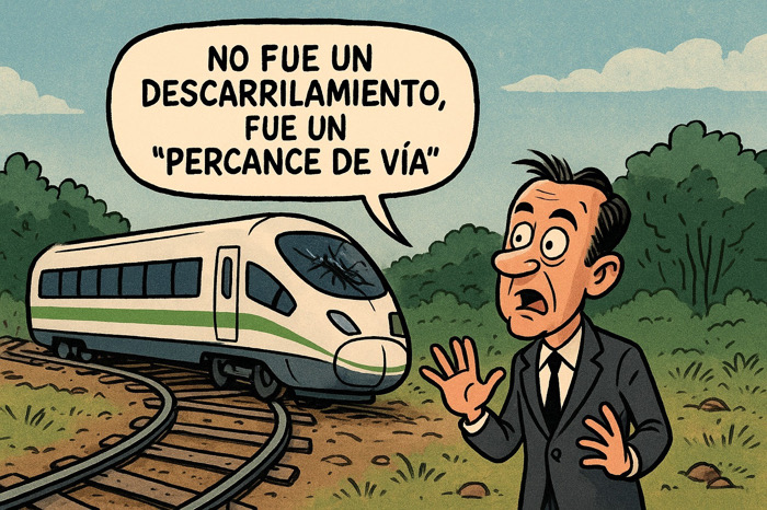 Percance de vía: cuando un descarrilamiento se viste lenguaje políticamente correcto / Sarcasmo y café