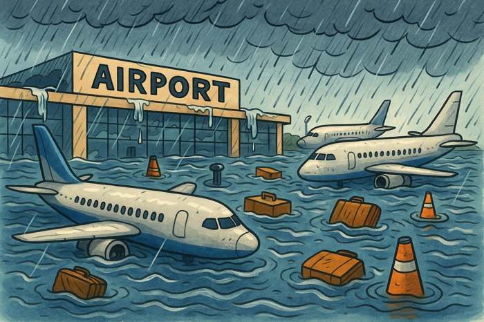 Aeropuerto dinosaurio en caída, gigante que no despega / Sarcasmo y café