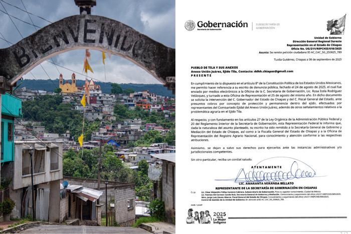 Gobernación canaliza denuncia por presuntos cobros ilegales en Tila