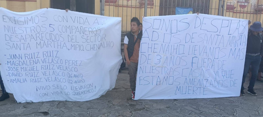 Familias cumplen tres años desplazadas; exigen justicia y retorno en Chenalhó