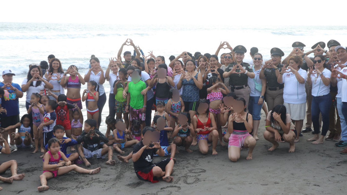 SSP lleva niños y adolescentes del DIF Chiapas a Tortuguero del municipio de Tonalá