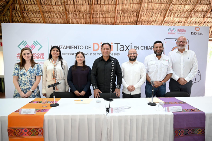 DiDi y el Gobierno de Chiapas lanzan DiDi Taxi para fortalecer al gremio taxista y promover una movilidad más moderna e incluyente