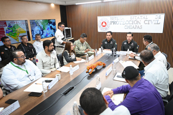 Eduardo Ramírez encabeza coordinación de medidas de prevención y atención por lluvias intensas en Chiapas