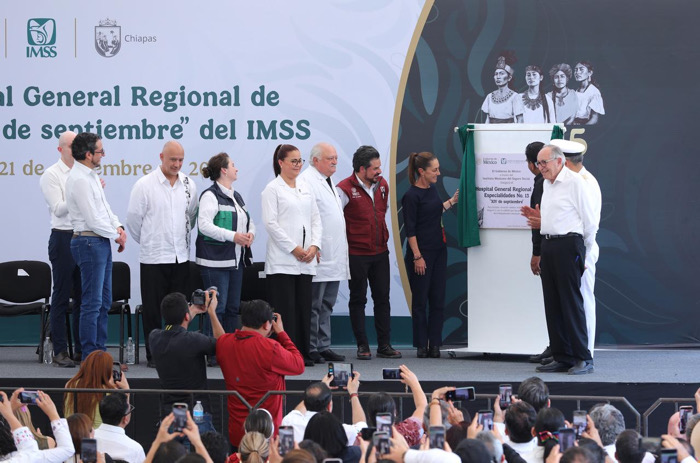 Inaugura IMSS nuevo Hospital General Regional “XIV de Septiembre” en Tuxtla Gutiérrez