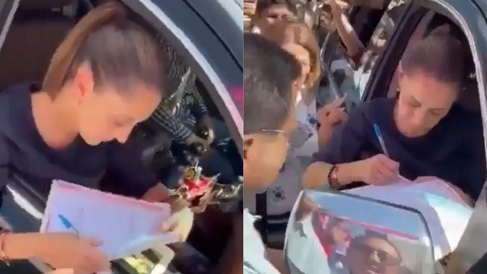 CNTE logra entregar documento a Sheinbaum durante su visita