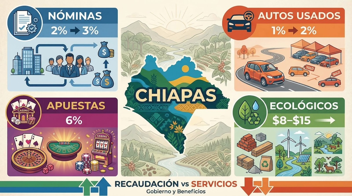 Chiapas endurece su política fiscal