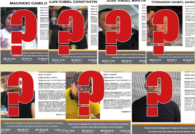 Localizan sin vida a seis hombres en Cintalapa