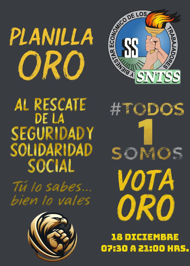 Planilla Oro, listos para hacer efectivos tus derechos sindicales que la ley y contrato colectivo nos otorgan.