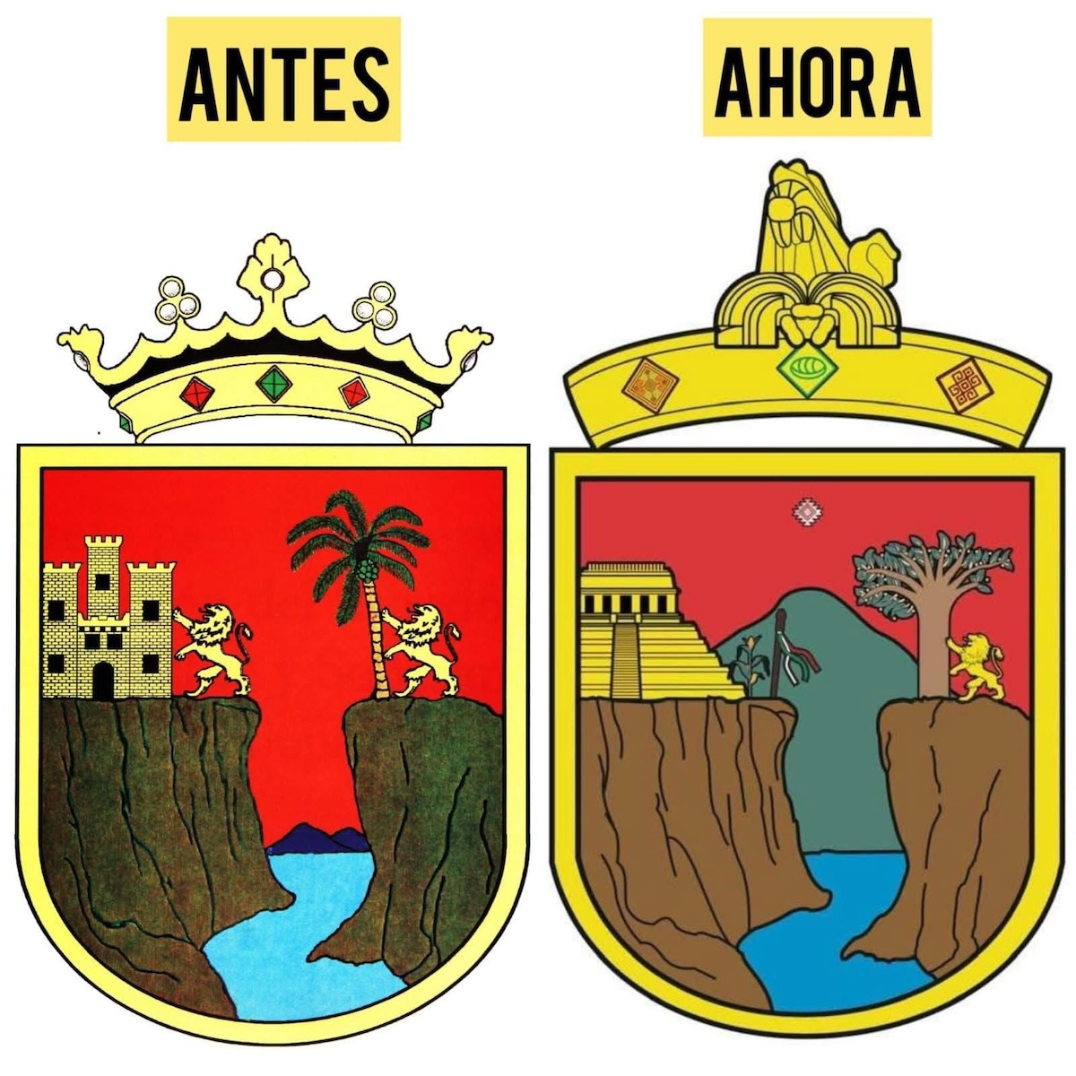 El nuevo escudo que ya no cuenta nuestra historia / A Estribor