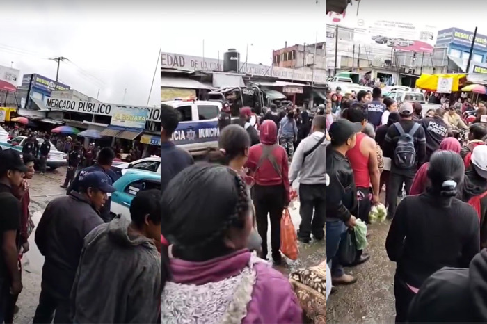 Comerciantes denuncian uso excesivo de la fuerza en operativo policial en Ocosingo