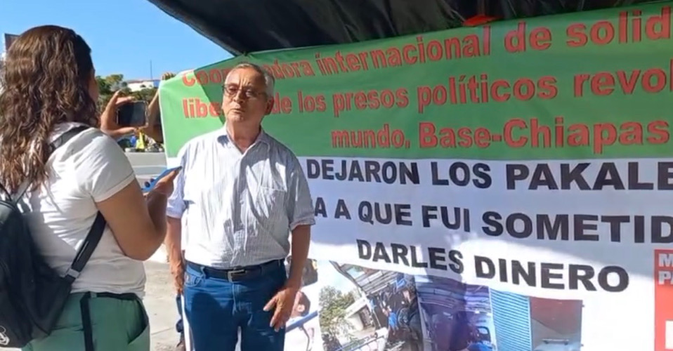 Continúan exigiendo liberación de Óscar Trinidad y denuncian presunta tortura en Tapachula