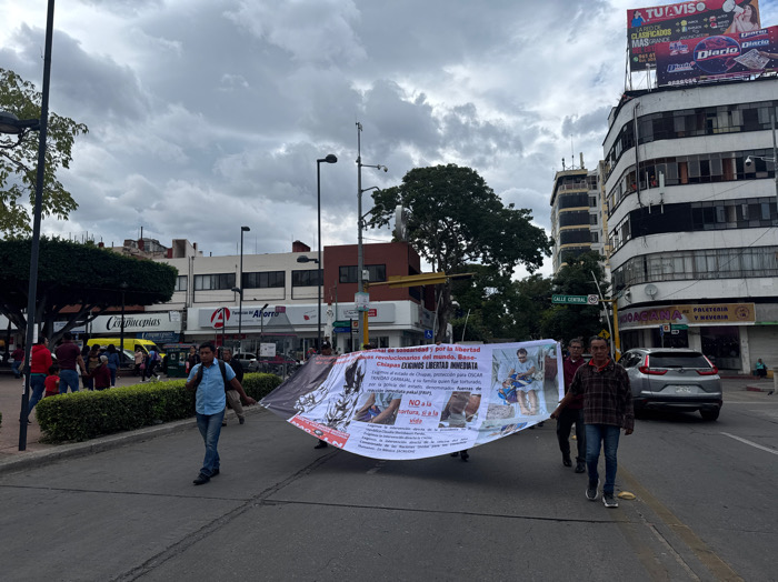 Organizaciones marchan por la liberación de Óscar Trinidad