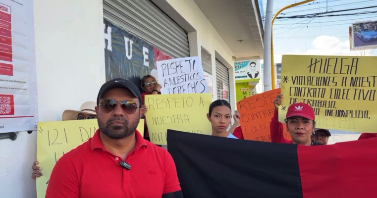 Empleados del Monte de Piedad protestan por conflicto laboral de más de cuatro meses
