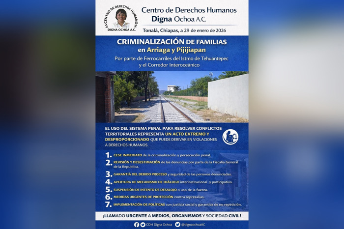 Denuncias penales por disputa del derecho de vía ferroviaria