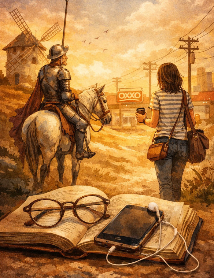 Don Quijote, pero con café y ojeras / Sarcasmo y café