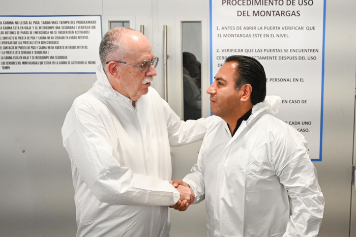 Eduardo Ramírez y Julio Berdegué supervisan avances de la Planta Moscamed en Metapa de Domínguez