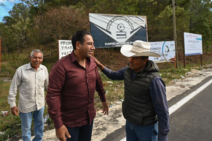 Constata Eduardo Ramírez rehabilitación de tramos carreteros en Chiapas